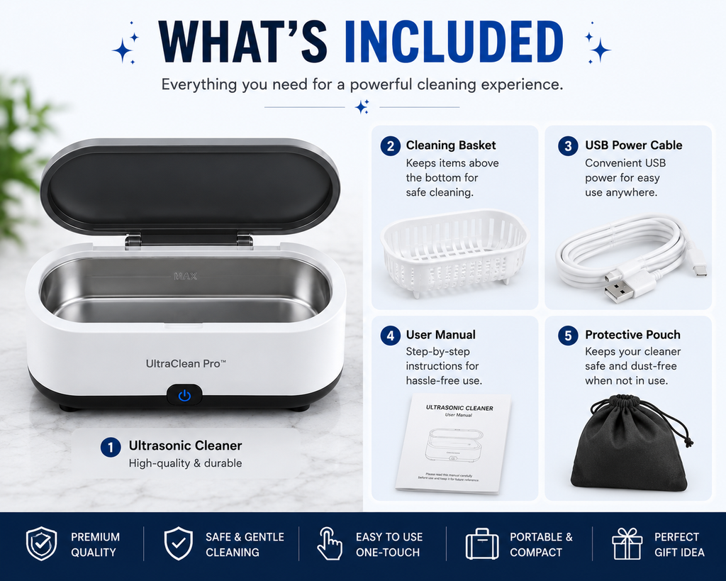 UltraClean Pro™️ Ultrasonic Cleaner