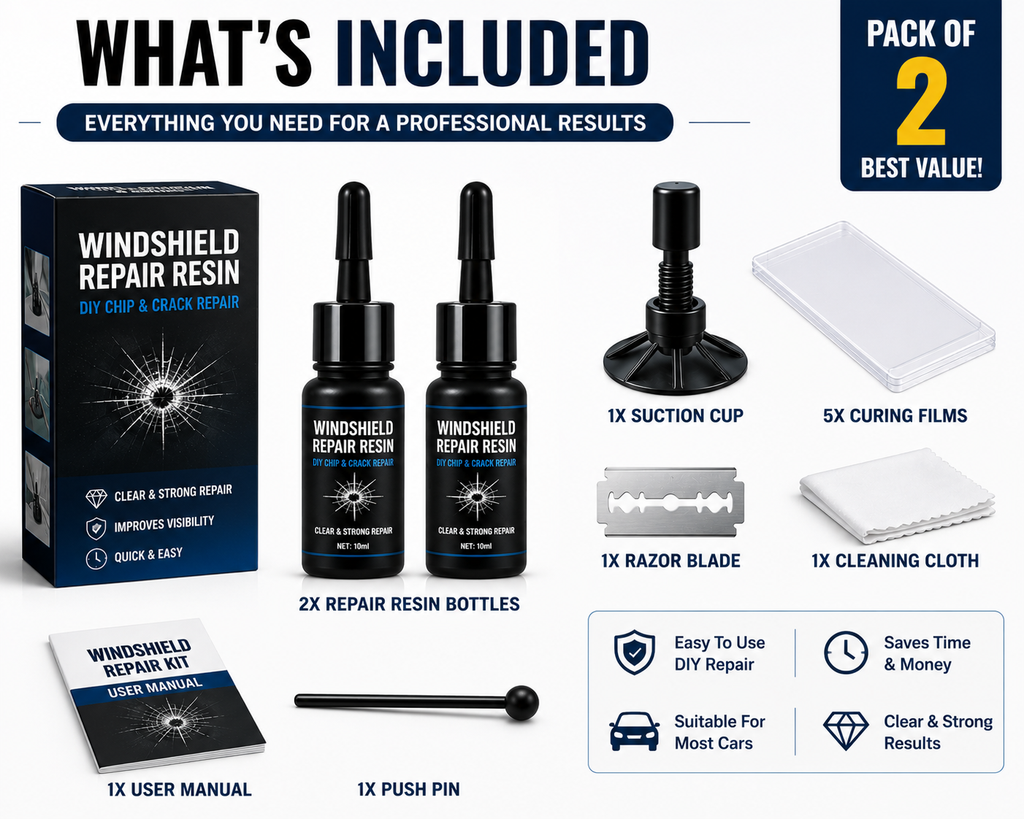 Windshield Repair Resin Kit (Pack of 2)